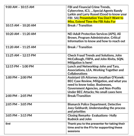 AGENDA